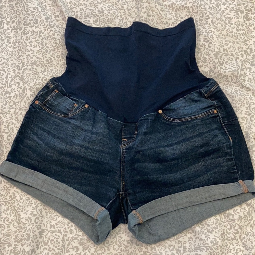 Maternity shorts, blue savvy